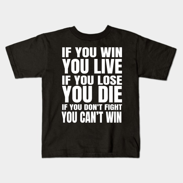 Eren Quote AOT Kids T-Shirt by Altaf-Aji